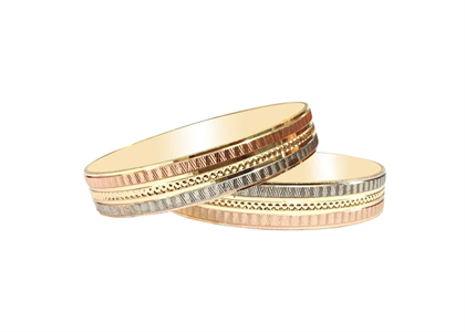 Three Tone Plated | CNC Bangles